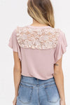 Flutter Sleeve Top Blush