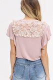 Flutter Sleeve Top Blush