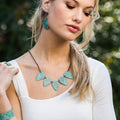 Patina Necklace Turquoise Floral