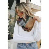 Plaid Fringe Infinity Scarf