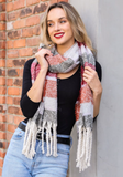 Bold Stripe Tassel Scarf