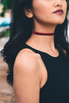 Velvet Skinny Strap Choker