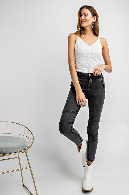 Mineral Wash Jeggings Ash