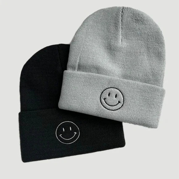 Smiley Face Knit Beanies