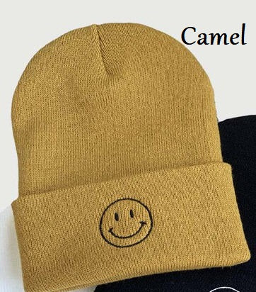 Smiley Face Knit Beanies