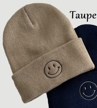 Smiley Face Knit Beanies
