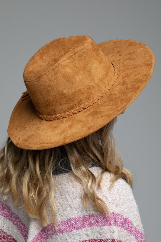 Suede Panama Hat Camel