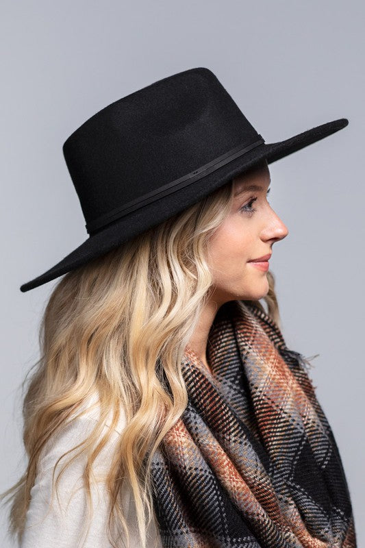 Wool Panama Hat Black