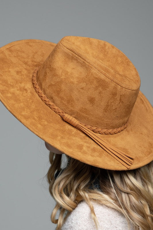 Sawyer Suede Panama Hat Camel Alabaster Shards