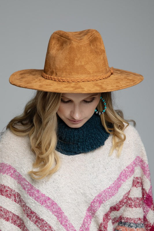 Suede Panama Hat Camel