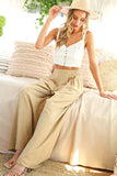 Peyton Wide Leg Trousers Taupe