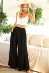 Peyton Wide Leg Trousers Black