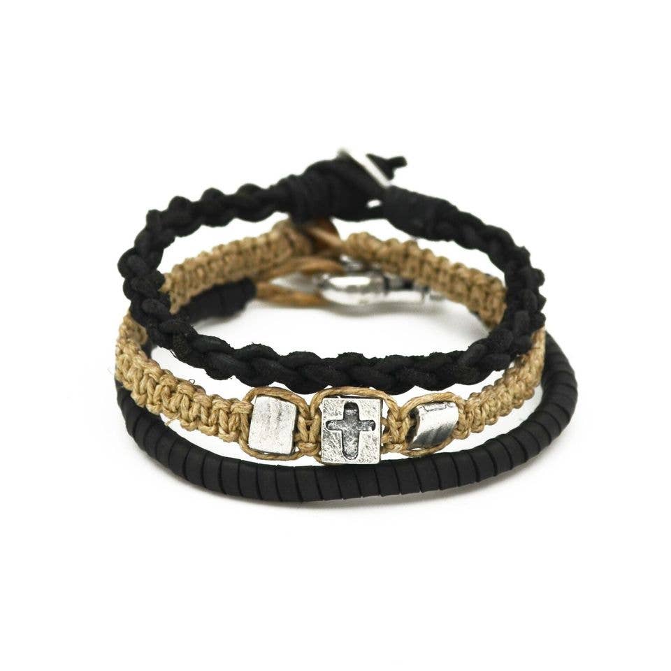 Aadi Hemp & Leather Bracelet