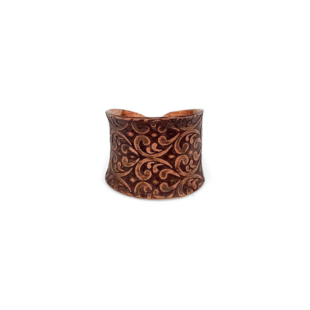 Patina Cuff Ring - Coffee