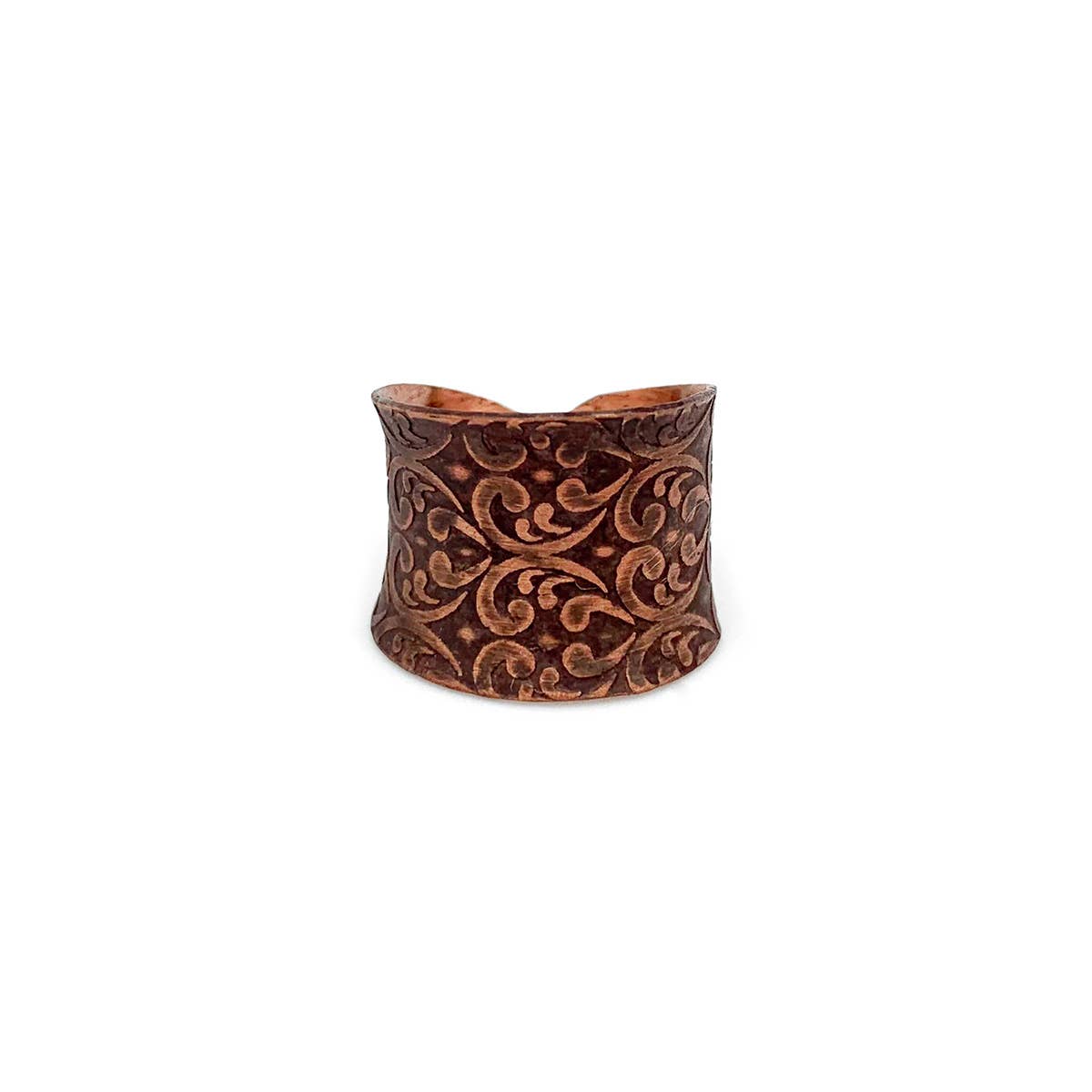 Patina Cuff Ring - Coffee