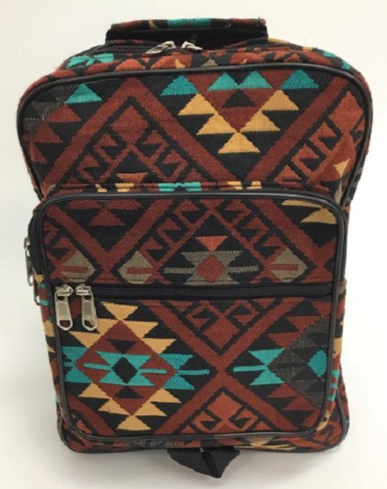 Santa Fe Aztec Backpack Burgundy