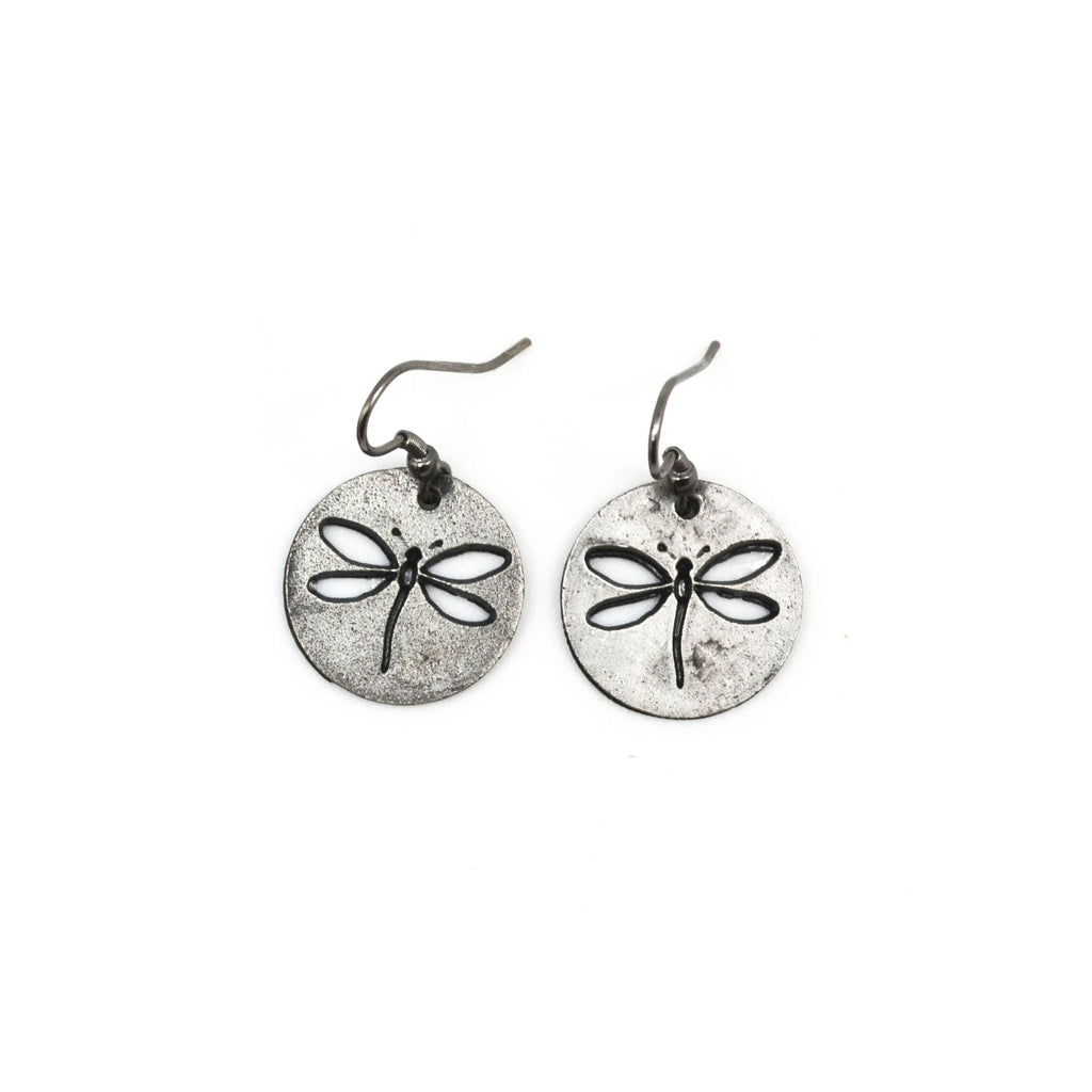 Dragonfly Pewter Earrings
