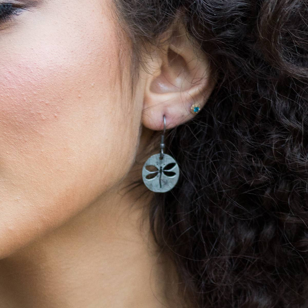 Dragonfly Pewter Earrings