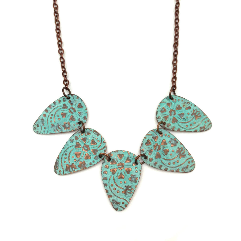 Patina Necklace Turquoise Floral