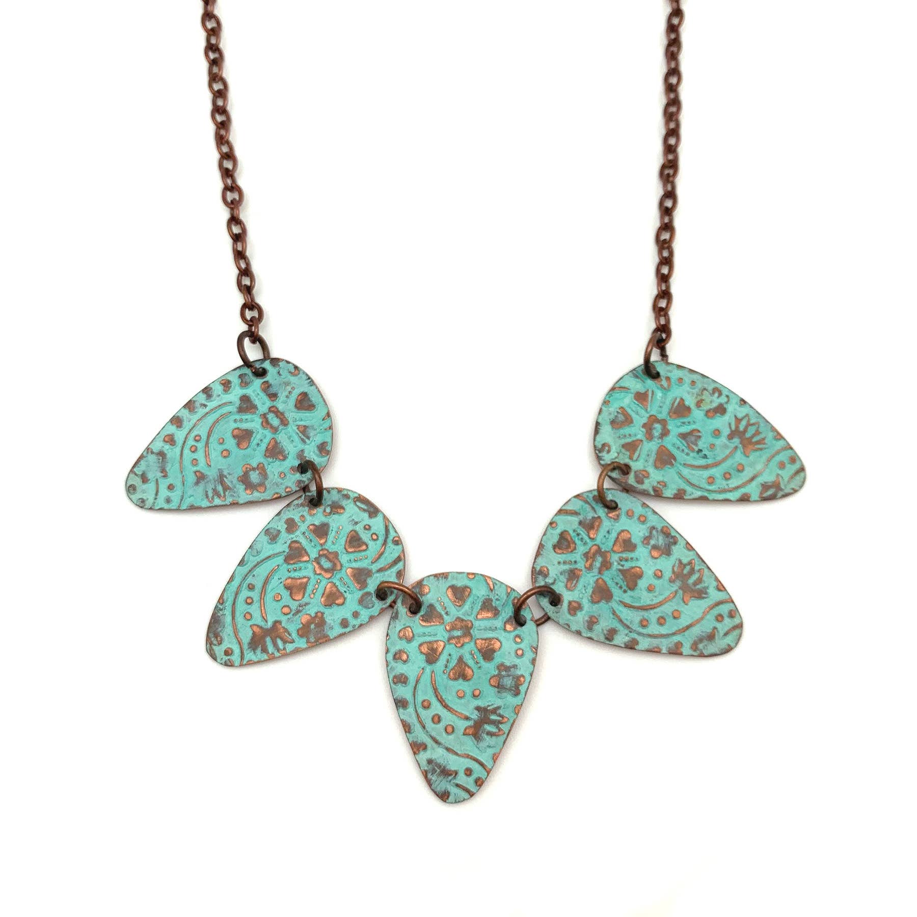 Patina Necklace Turquoise Floral
