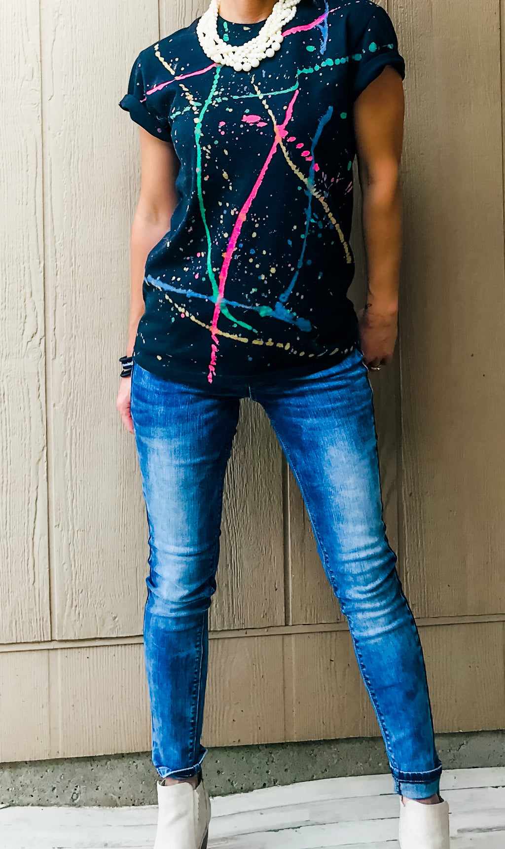 Splatter Tee Black