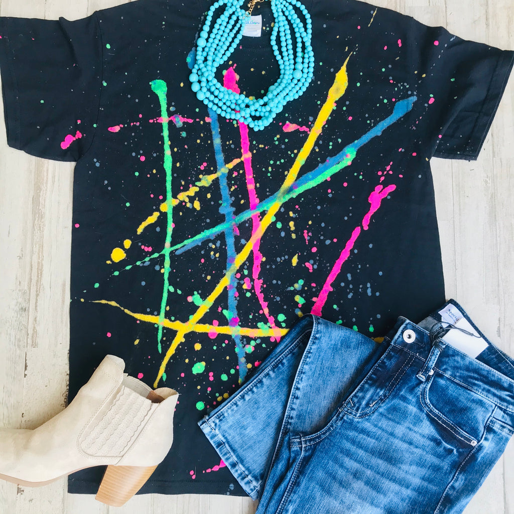 Splatter Tee Black