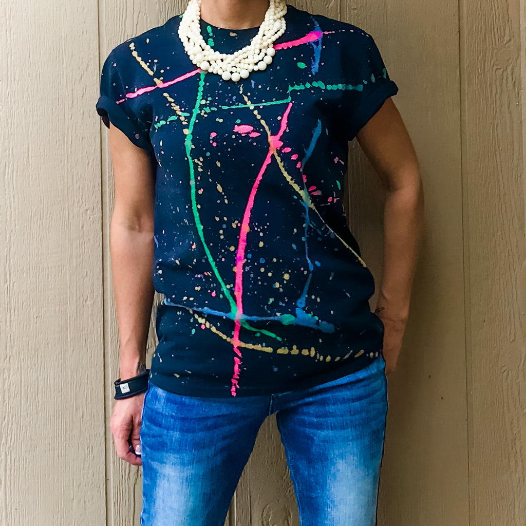 Splatter Tee Black