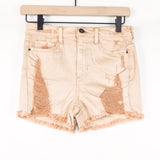 Henley Destroyed Cutoffs Mauve