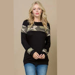 Camo Color Block Knit