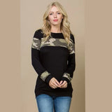 Camo Color Block Knit